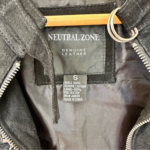 Neutral Zone genuine leather suede jacket coat size S - Picture 6 of 9